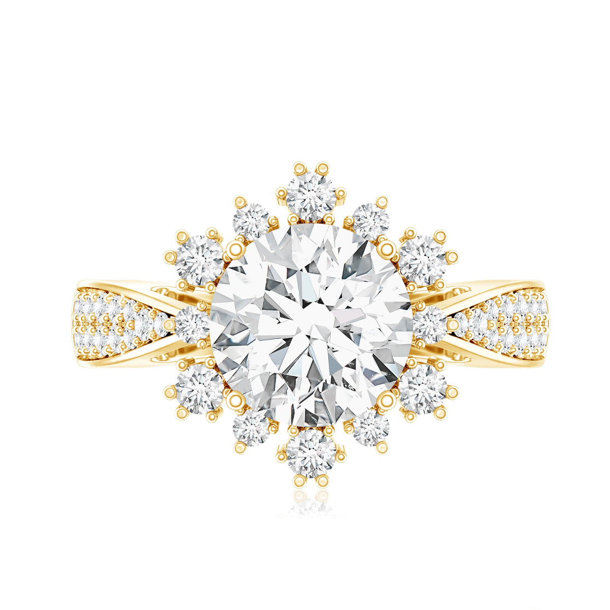 Certified 2 Carat Lab Grown Diamond Non Traditional Engagement Ring