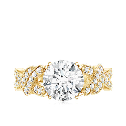 2 Carat Solitaire Lab Grown Diamond Non Traditional Engagement Ring