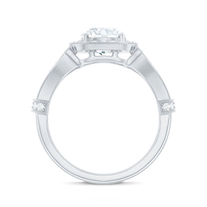 Certified 1.2 Carat Lab Grown Diamond Vintage Style Engagement Ring