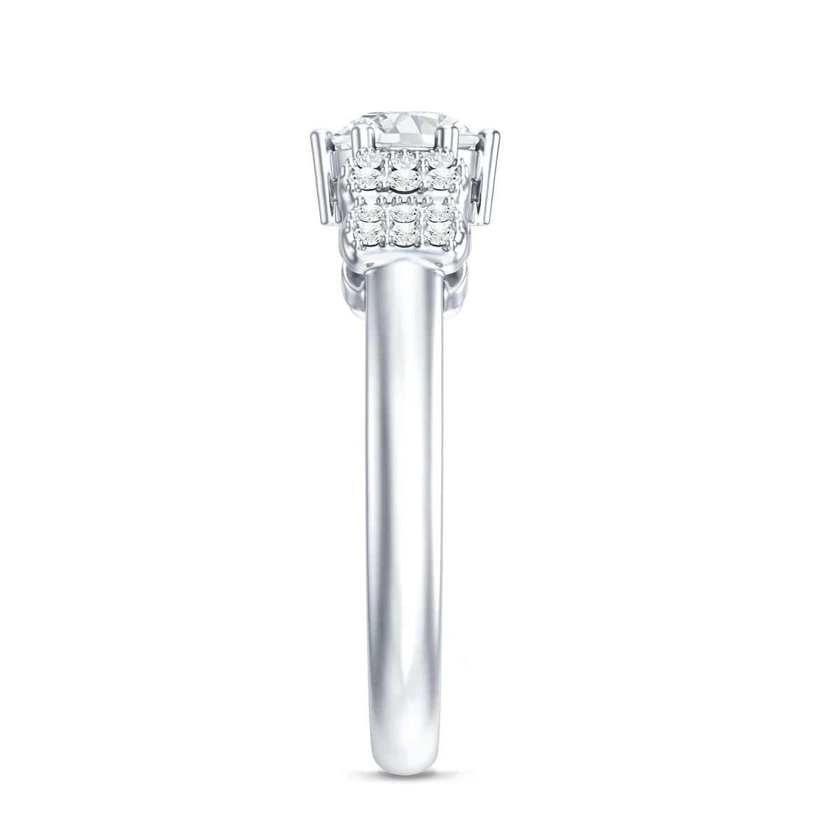 Certified Lab Grown Diamond Bow Engagement Ring