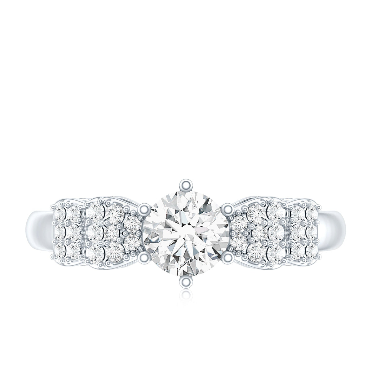 Certified Lab Grown Diamond Bow Engagement Ring