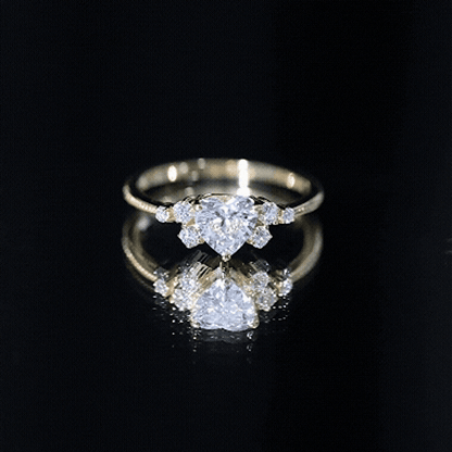 0.75 Carat Lab Grown Diamond Heart Shaped Engagement Ring