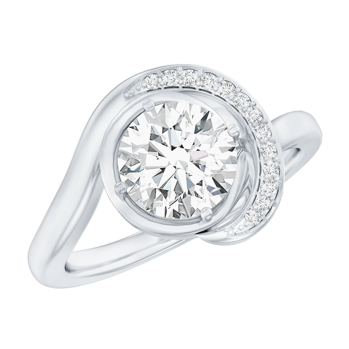 1.2 Carat Lab Grown Diamond Unique Engagement Ring For Her