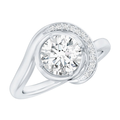 1.2 Carat Lab Grown Diamond Unique Engagement Ring For Her