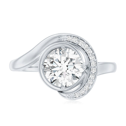 1.2 Carat Lab Grown Diamond Unique Engagement Ring For Her