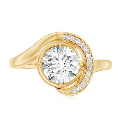 1.2 Carat Lab Grown Diamond Unique Engagement Ring For Her