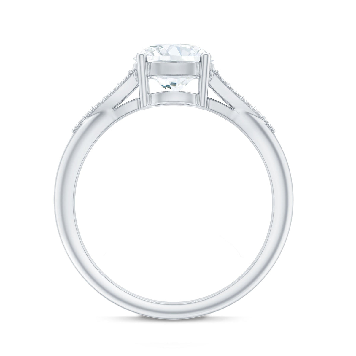 Certified 2 Carat Lab Grown Diamond Classic Engagement Ring