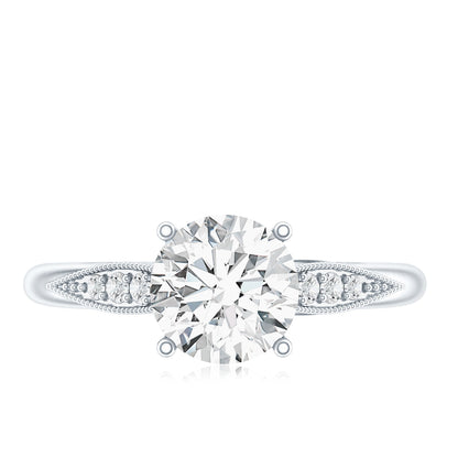 Certified 2 Carat Lab Grown Diamond Classic Engagement Ring