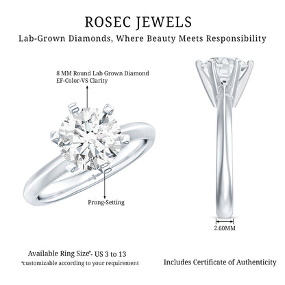 2 Carat Lab Grown Diamond Six Prongs Engagement Ring
