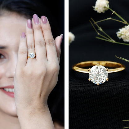 2 Carat Lab Grown Diamond Six Prongs Engagement Ring