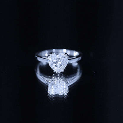 Certified Lab Grown Diamond Heart Engagement Ring 2 Carat