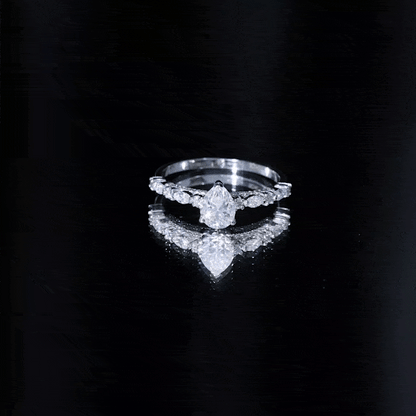 1.3 Carat Certified Lab Grown Diamond Pear Shaped Engagement Ring