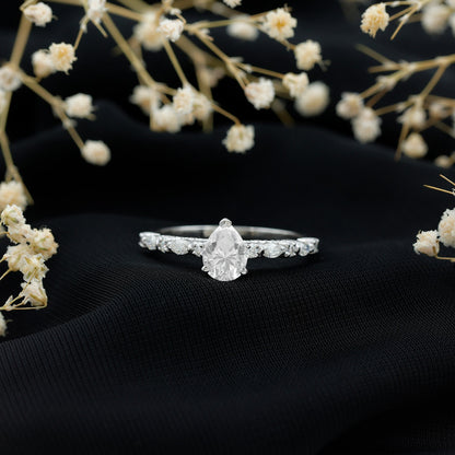 1.3 Carat Certified Lab Grown Diamond Pear Shaped Engagement Ring