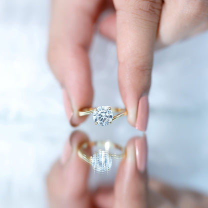 1 Carat Lab Grown Diamond Bypass Engagement Ring