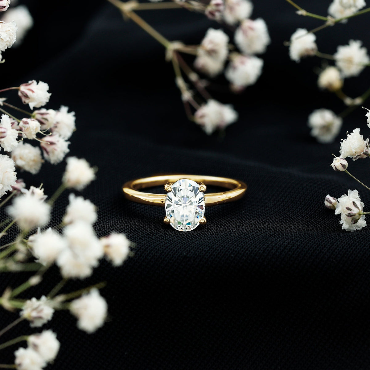 Certified 1.2 Carat Lab Grown Oval Diamond Engagement Ring
