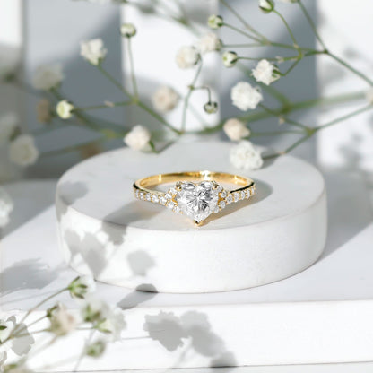 Certified 1.2 Carat Diamond Heart Solitaire Ring For Her