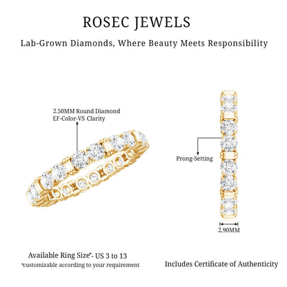 Lab Created Diamond Full Eternity Band Ring for Women