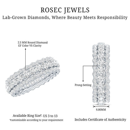 Certified Lab Grown Diamond Eternity Wedding Band for Her