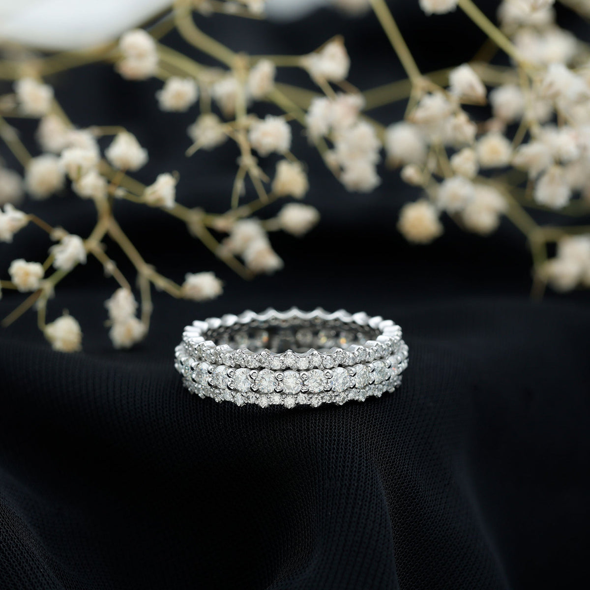 Certified Lab Grown Diamond Eternity Wedding Band for Her