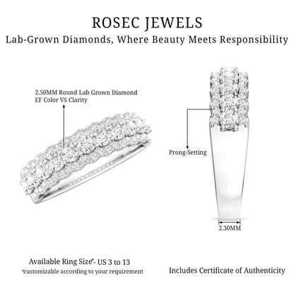 Certified Diamond Half Eternity Anniversary Ring