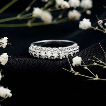 Certified Diamond Half Eternity Anniversary Ring