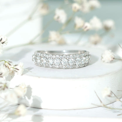 Certified Diamond Half Eternity Anniversary Ring
