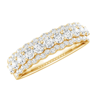Certified Diamond Half Eternity Anniversary Ring