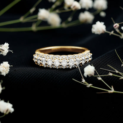 Certified Diamond Half Eternity Anniversary Ring