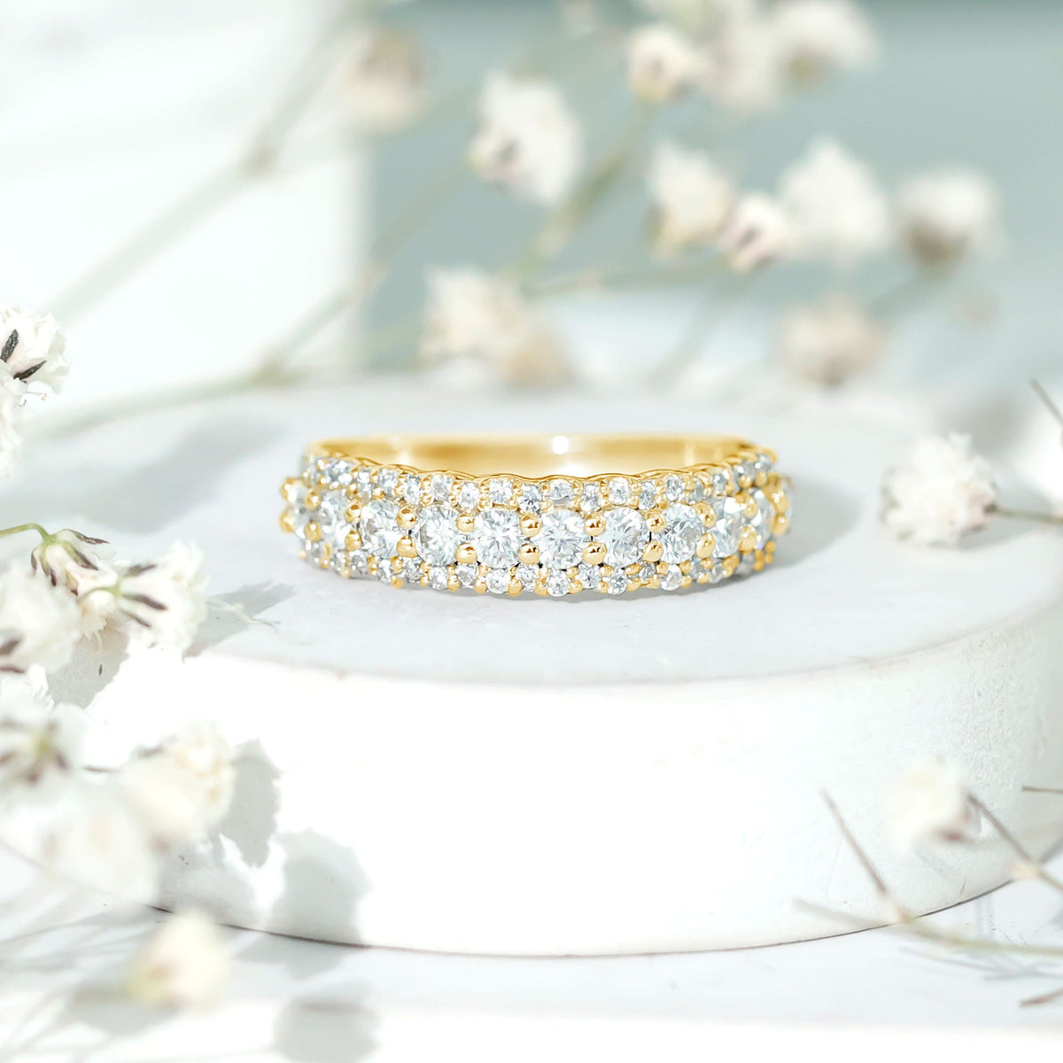 Certified Diamond Half Eternity Anniversary Ring