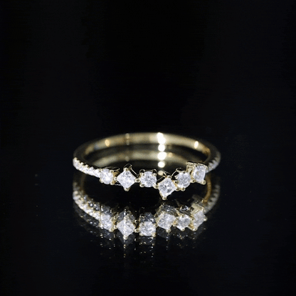 Minimalist Lab Grown Diamond Half Eternity Ring