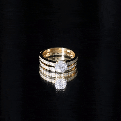 Lab Grown Diamond Wedding and Engagement Ring Set