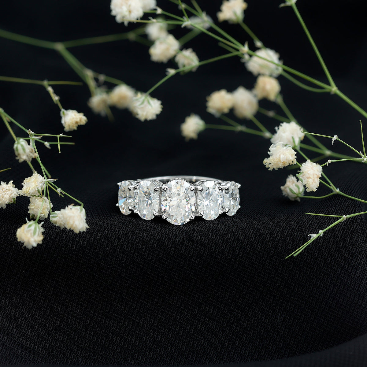 Lab Grown Diamond 5 Stone Statement Ring