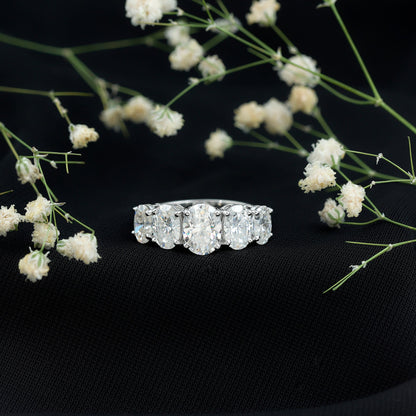Lab Grown Diamond 5 Stone Statement Ring