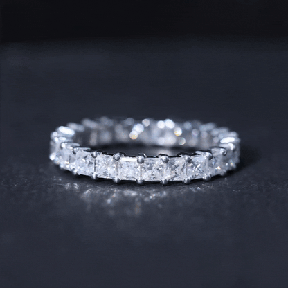 Certified Lab Grown Diamond Princess Cut Wedding Ring