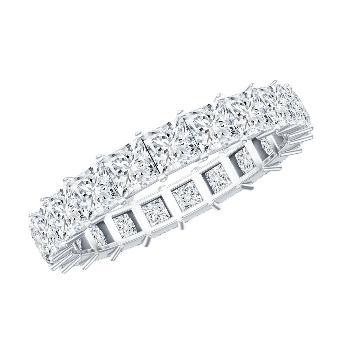 Certified Lab Grown Diamond Princess Cut Wedding Ring