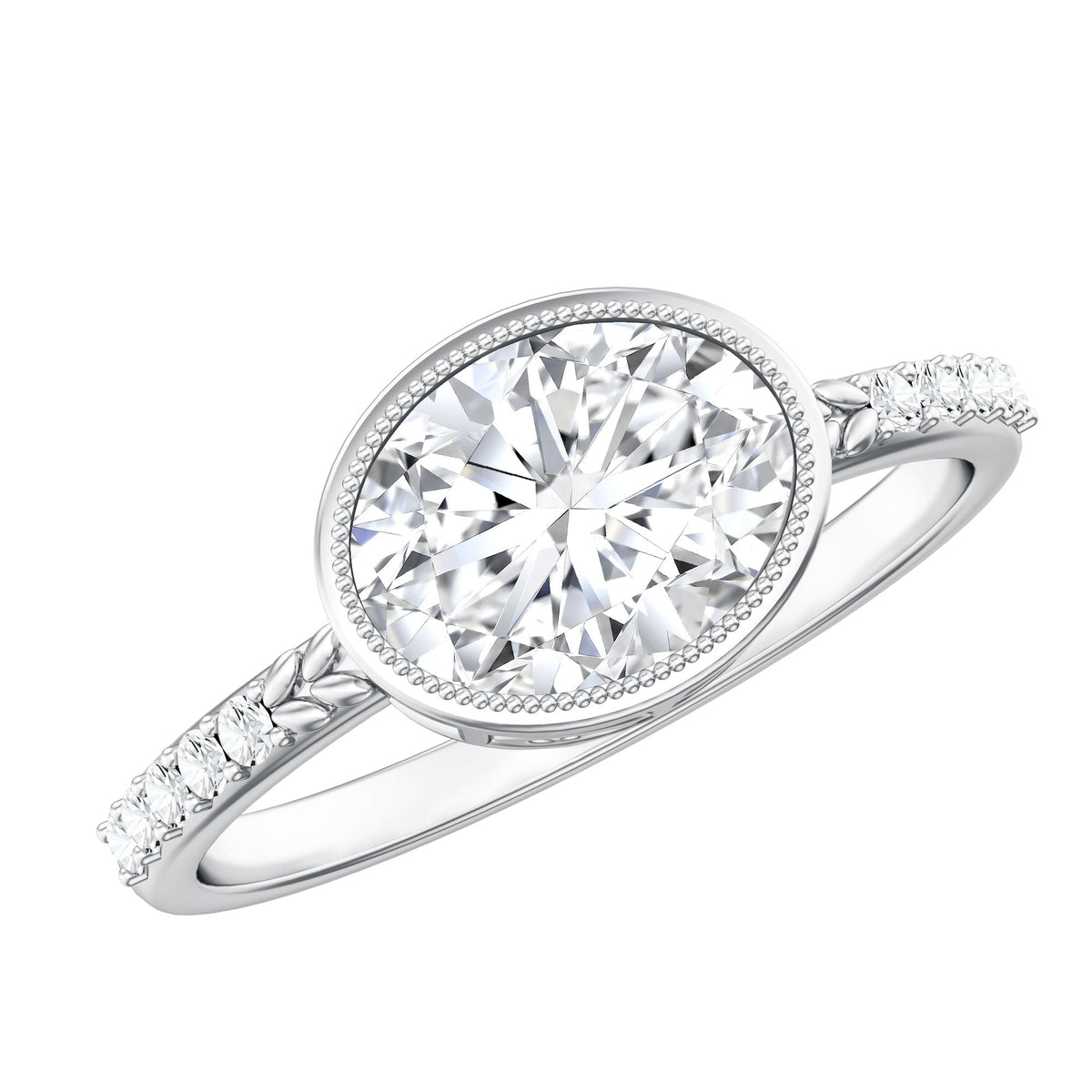 IGI Certified Lab Diamond Engagement Ring with 2 Carat Oval