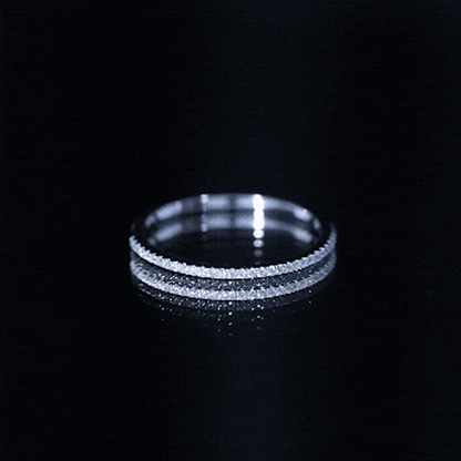 Certified Diamond Half Eternity Ring in Pave Setting