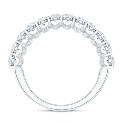 Lab Grown Diamond Half Eternity Wedding Band for Women