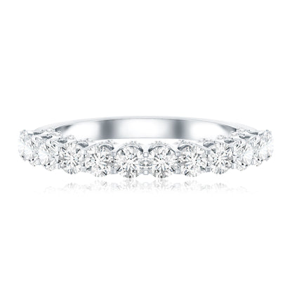 Lab Grown Diamond Half Eternity Wedding Band for Women
