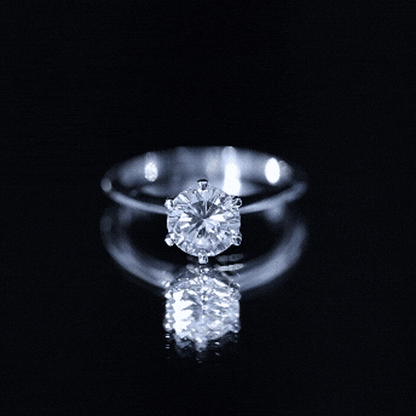 Brilliant Cut Solitaire Moissanite 2 CT Engagement Ring with Certificate