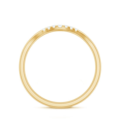 Natural Diamond Curved Enhancer Ring for Women