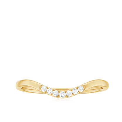Natural Diamond Curved Enhancer Ring for Women