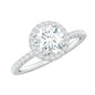 Certified Moissanite Halo Engagement Ring for Her