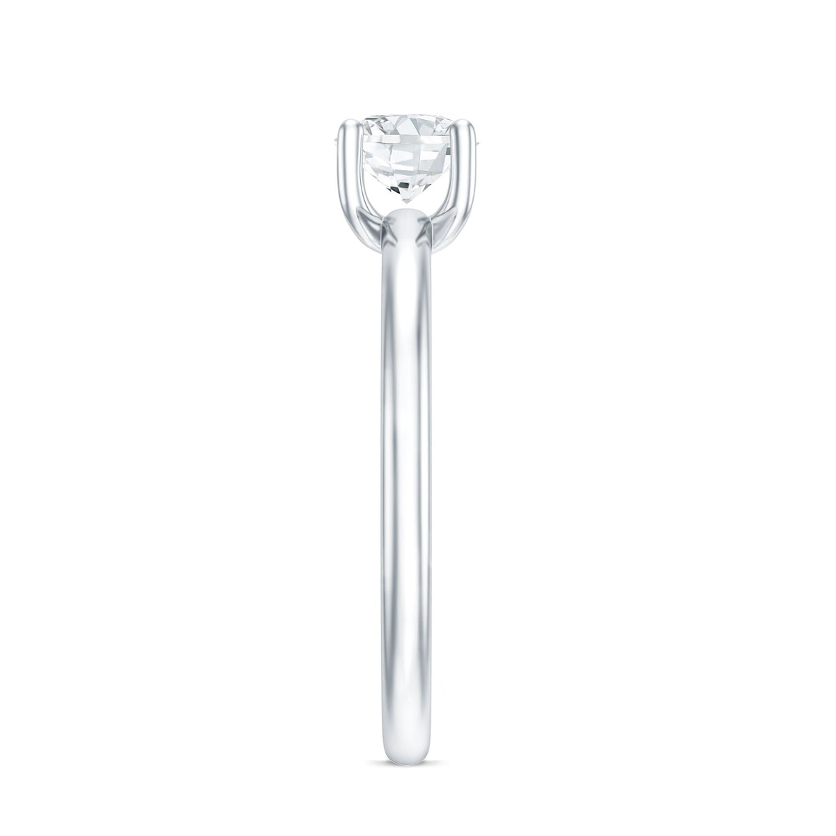 Certified 0.9 Carat Moissanite Solitaire Promise Ring for Her