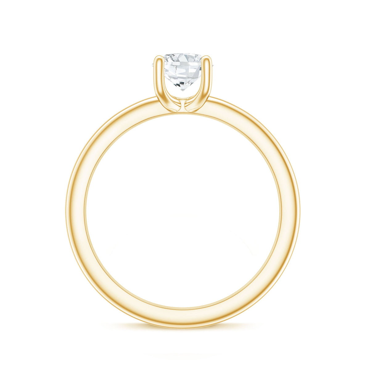 Certified 0.9 Carat Moissanite Solitaire Promise Ring for Her