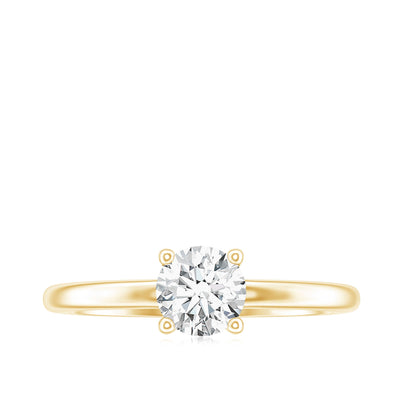 Certified 0.9 Carat Moissanite Solitaire Promise Ring for Her