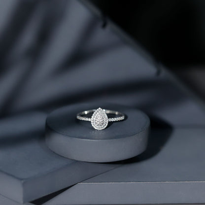 Diamond Pear Shaped Engagement Ring