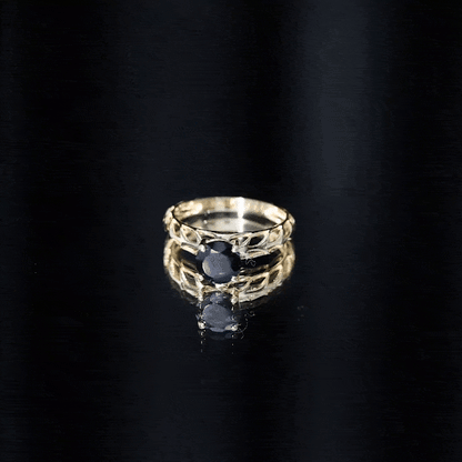 2 Carat Round Lab Grown Black Diamond Solitaire Engagement Ring