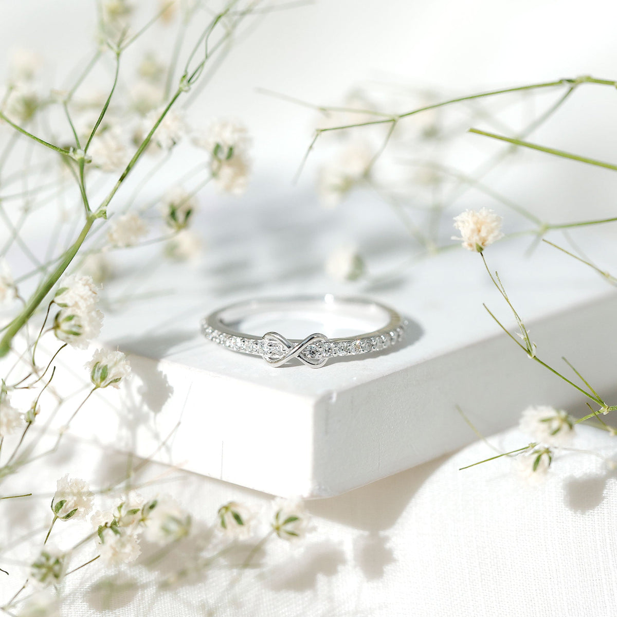 Brilliant Cut Diamond Infinity Promise Ring For Women