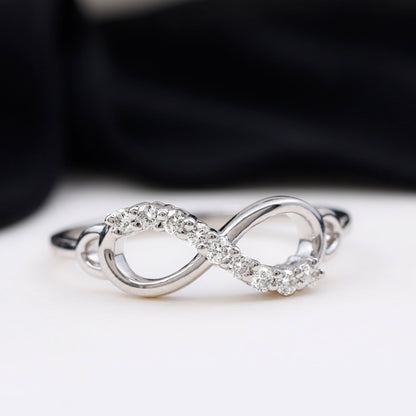 Certified Prong Set Diamond Infinity Promise Ring